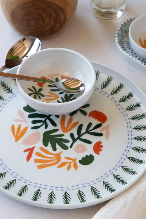 Hermia Juego de Desayuno de Porcelana de 14 Piezas Multicolor Hermia Juego de Desayuno de Porcelana de 14 Piezas Multicolor
